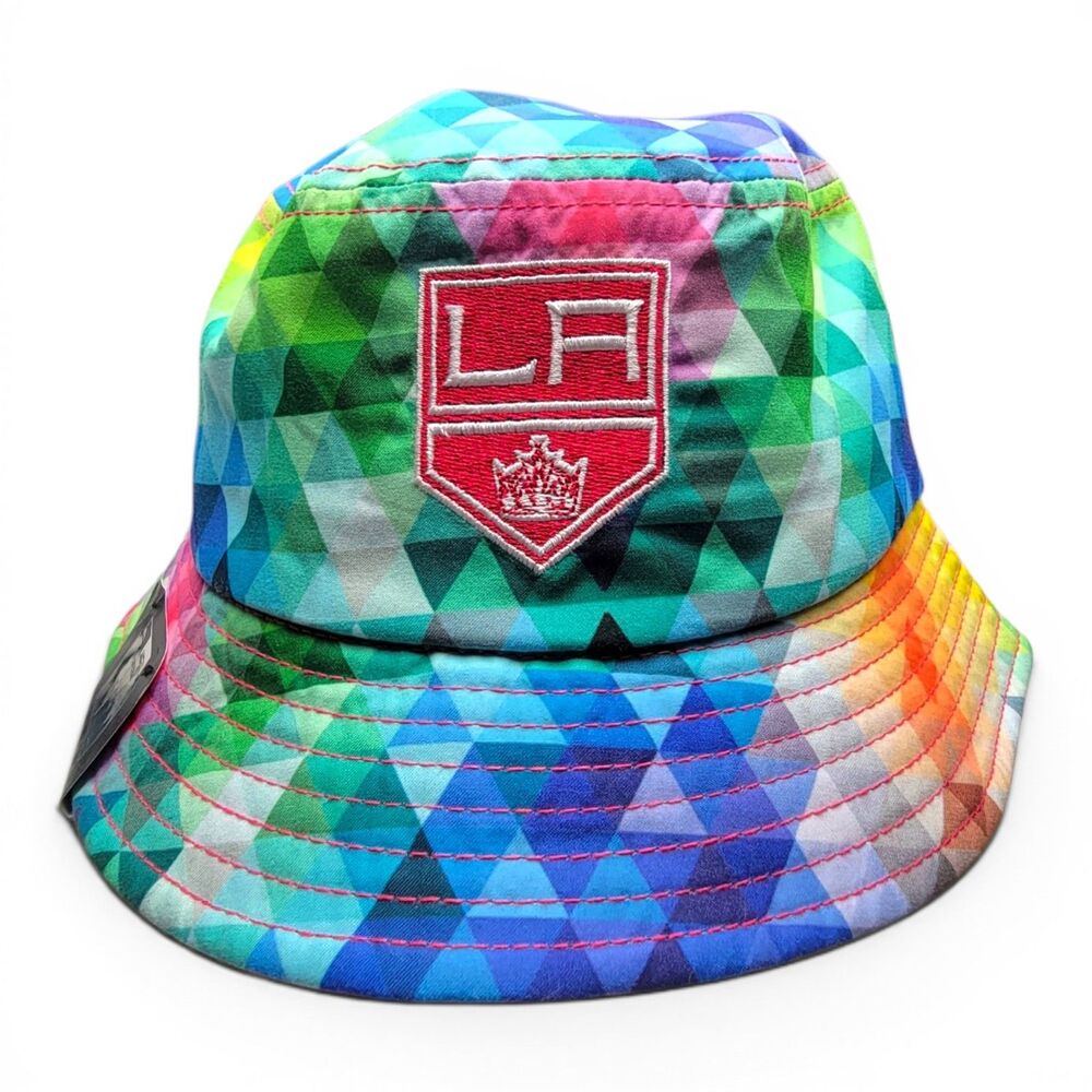 NWT LA Kings New Era Youth Gem Geometric Bucket Hat NHL Multicolor Official